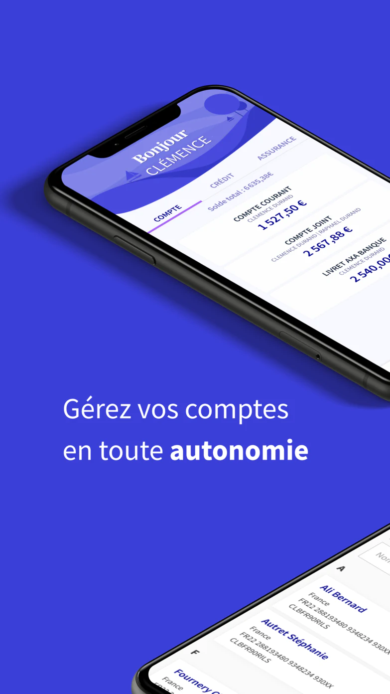 Capture 1 — application AXA Banque