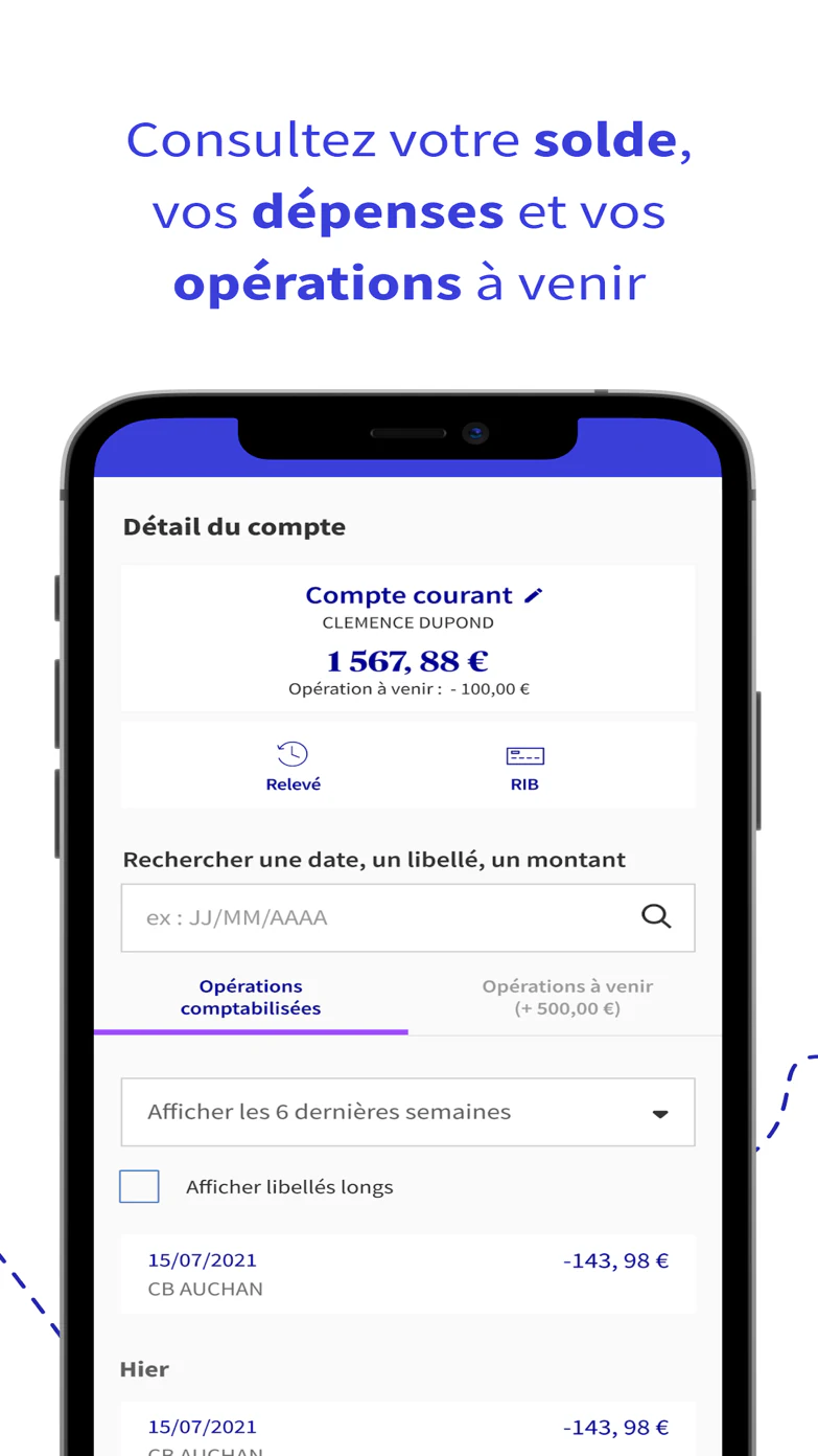 Capture 3 — application AXA Banque