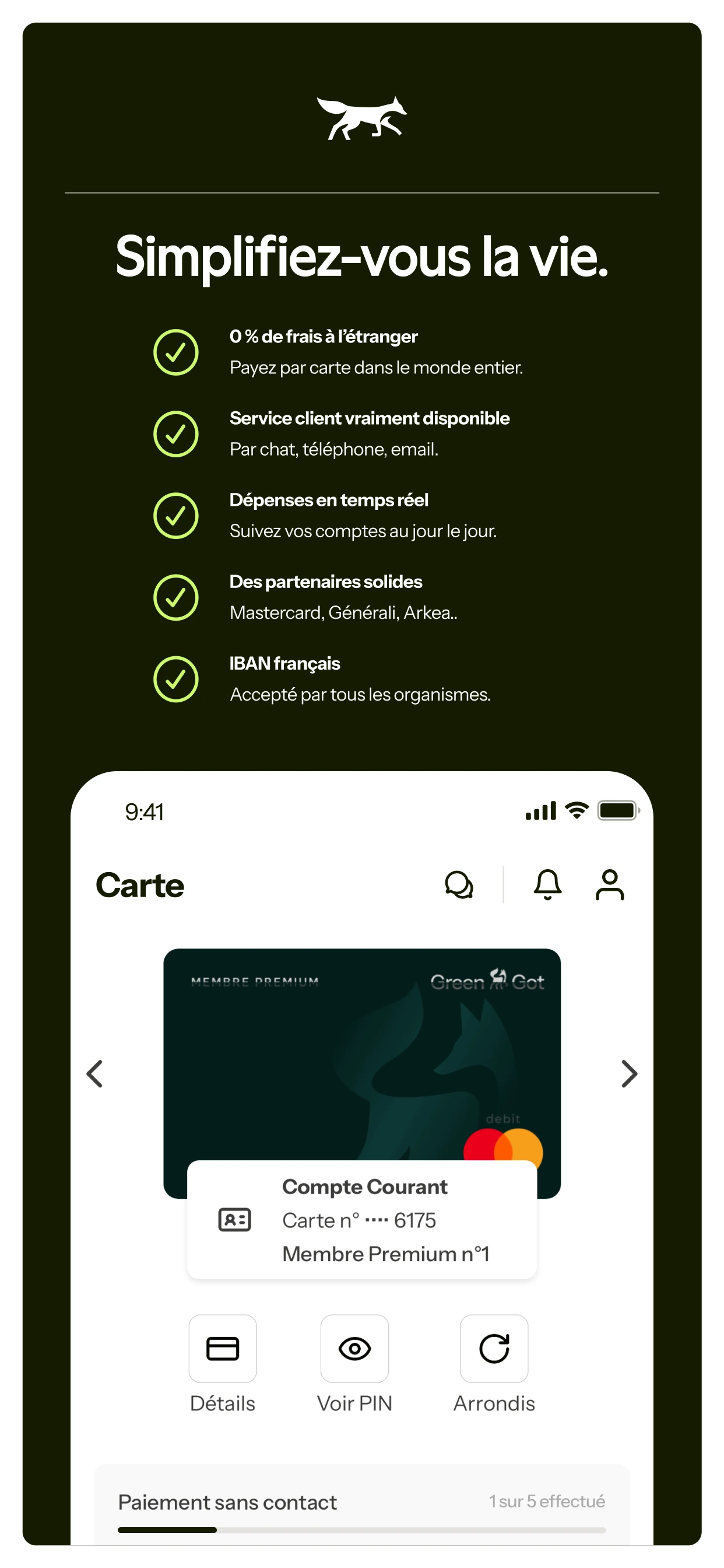Réglages d’une carte dans l’application commune — application Green-Got Pro
