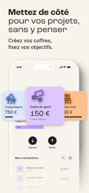 Capture officielle Helios : coffres pour les projets