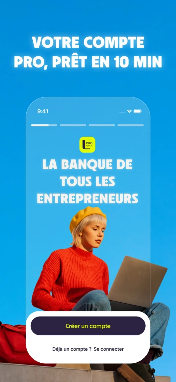Écran d’ouverture officiel — application L by LCL Pro
