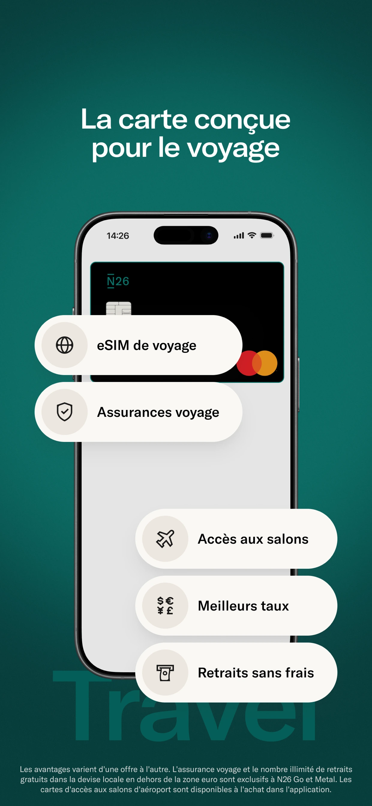 Services de voyage N26 — application N26 Business