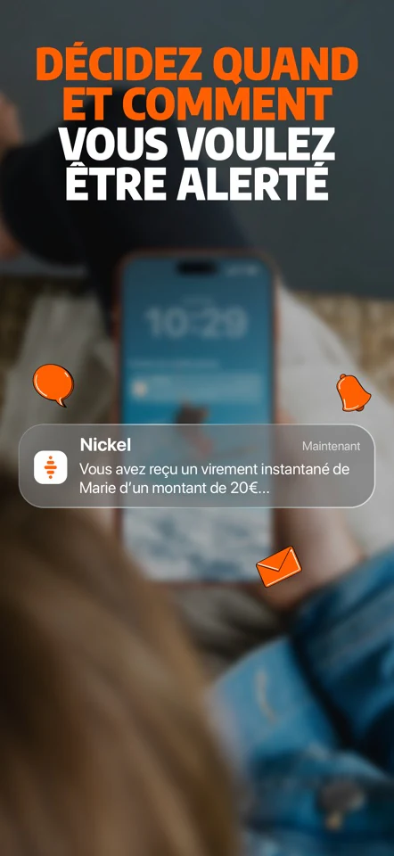 Exemple officiel d’alerte de l’application Nickel