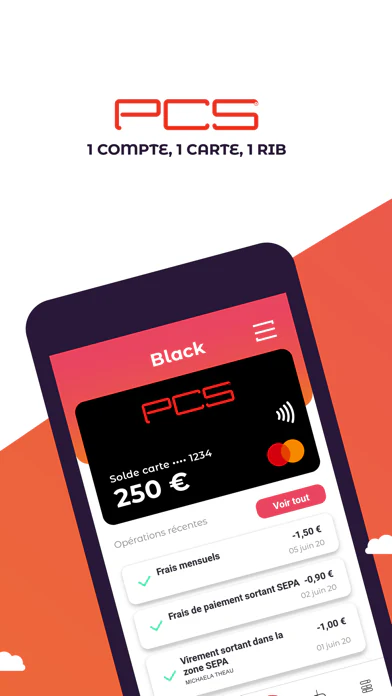 Écran officiel de l’application MyPCS 1