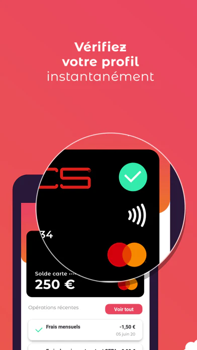 Écran officiel de l’application MyPCS 4