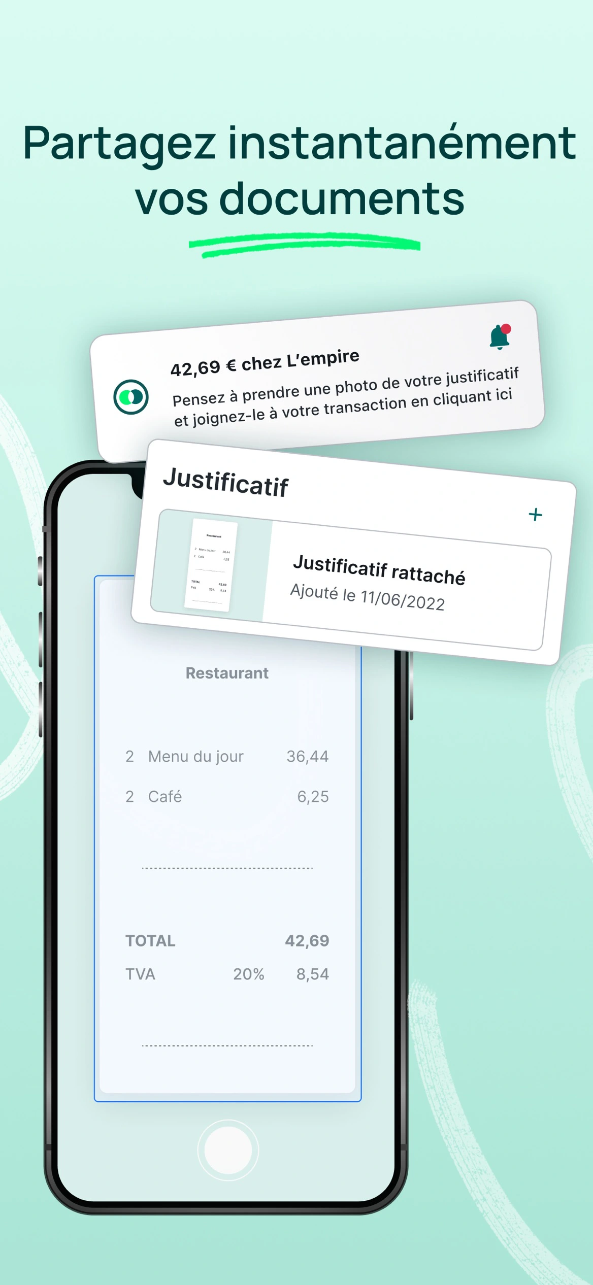 Photographier un justificatif — application Pennylane