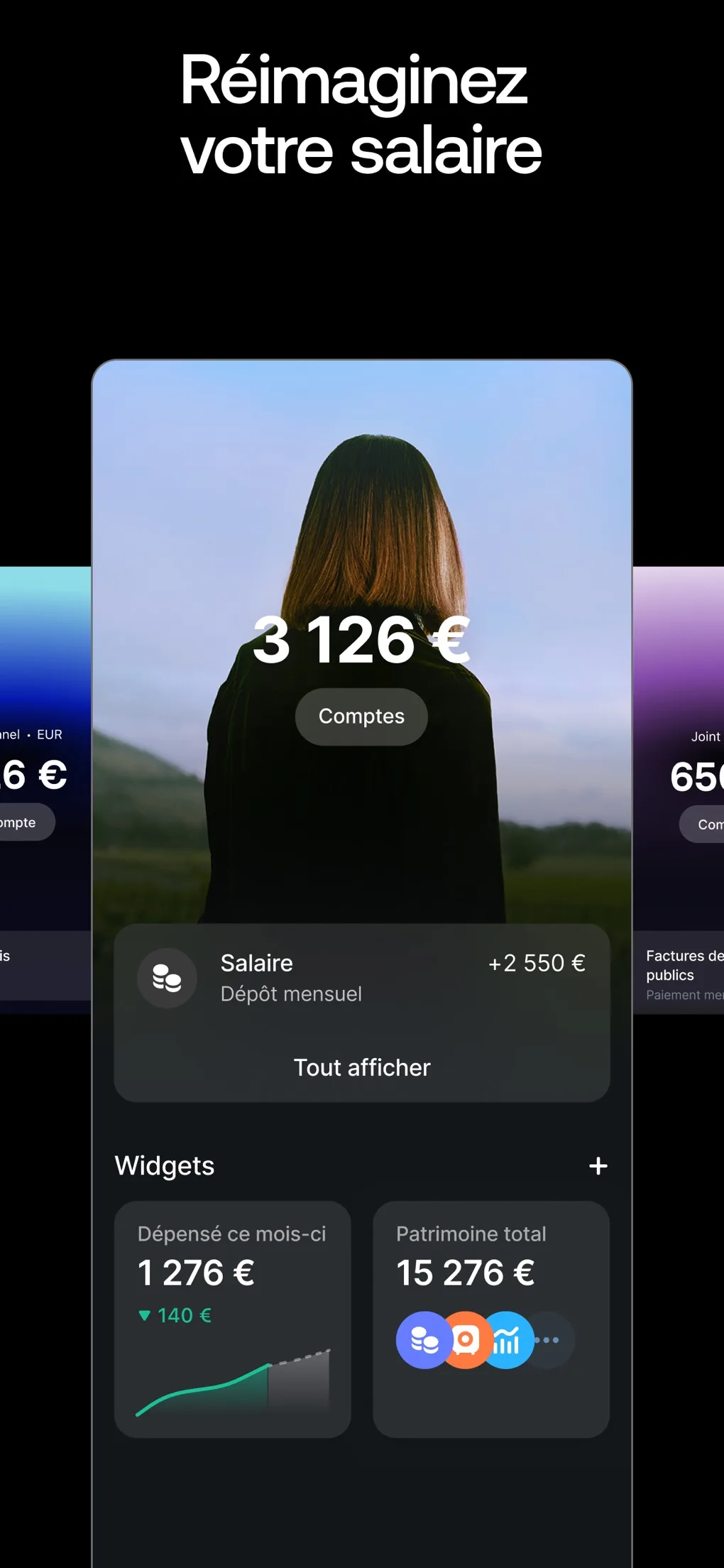 Écran officiel de répartition du salaire dans Revolut