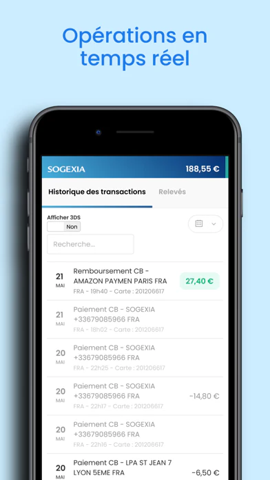 Écran officiel de l’application Sogexia 4