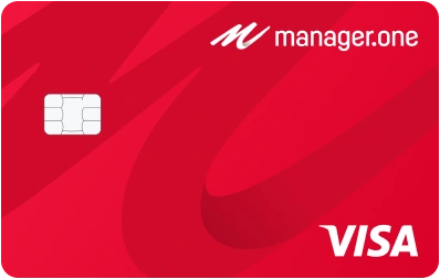 Carte Visa Corporate manager.one rouge officielle