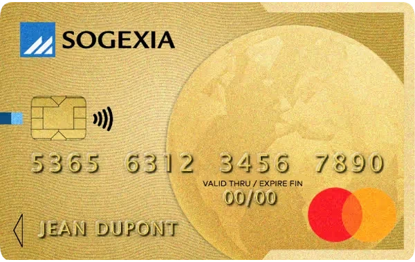 Carte Mastercard Sogexia Classic officielle, vue de face