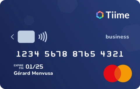 Mastercard Business Tiime, carte physique bleue
